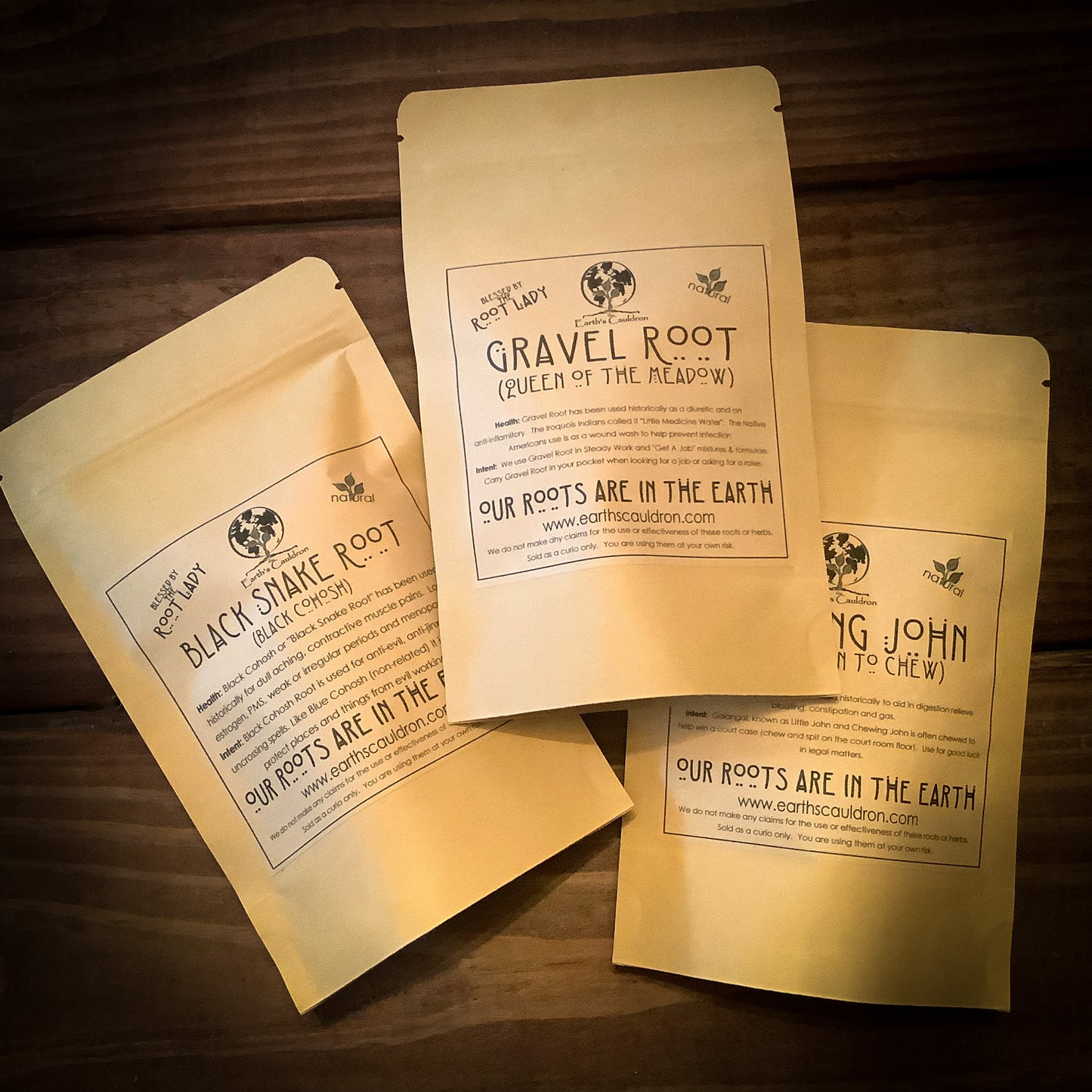 Dixie John Root, Trillium, Beth Root, Whole Root ~ 3 Pack