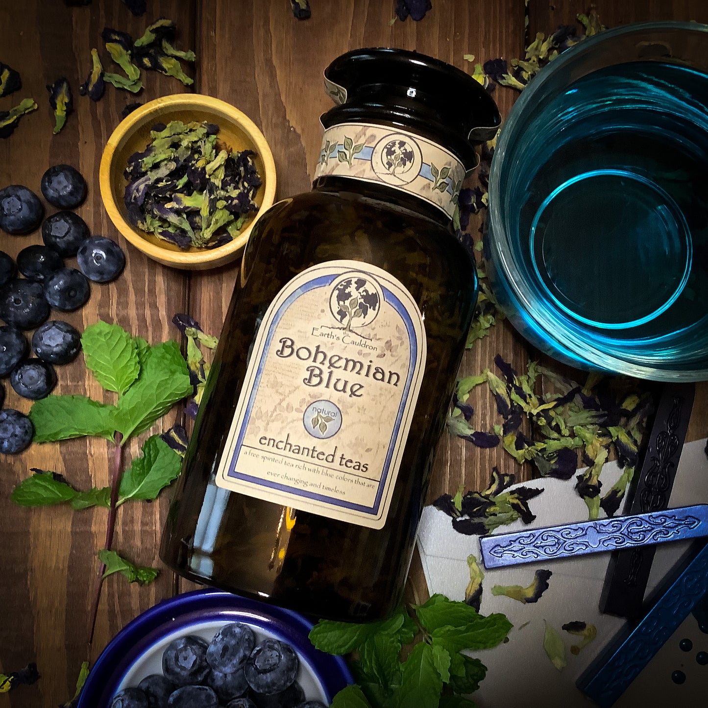 Bohemian Blue ~ Herbal Color Changing Tea