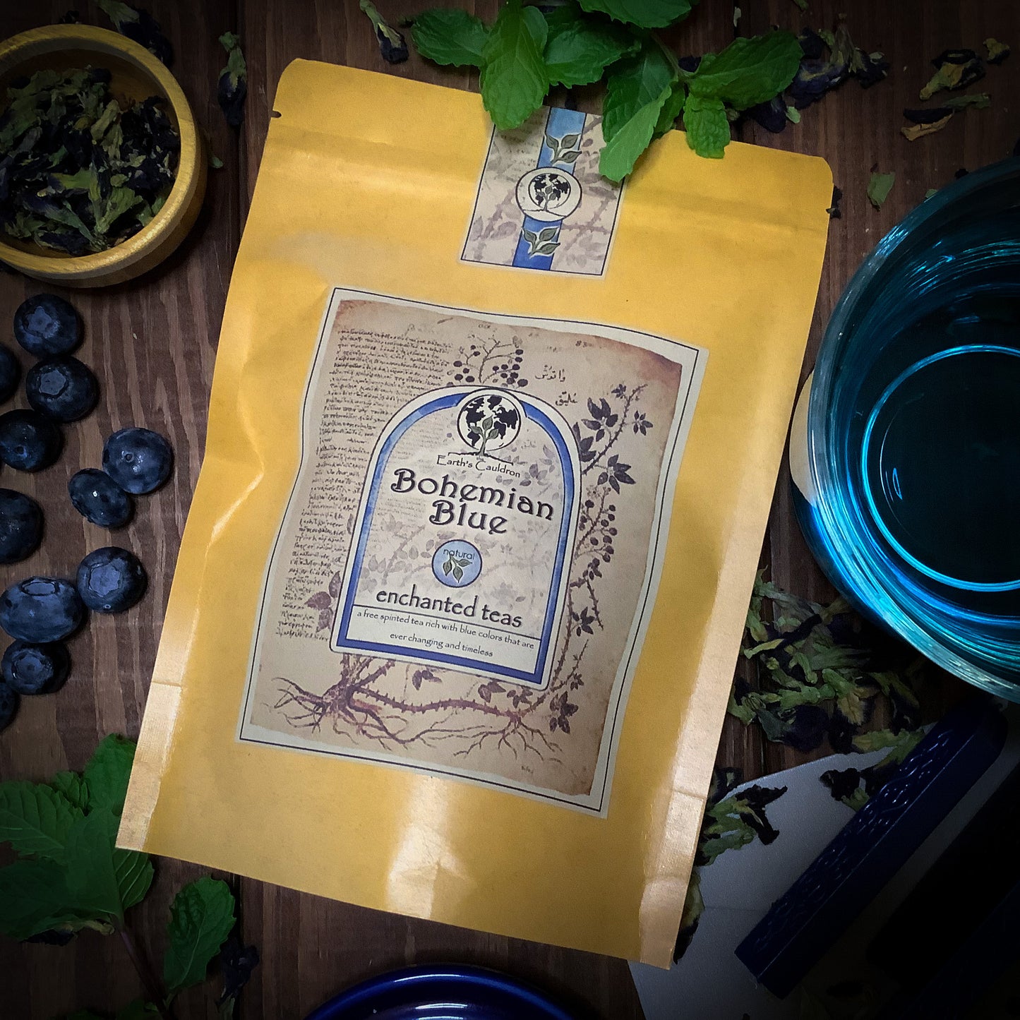 Bohemian Blue ~ Herbal Color Changing Tea