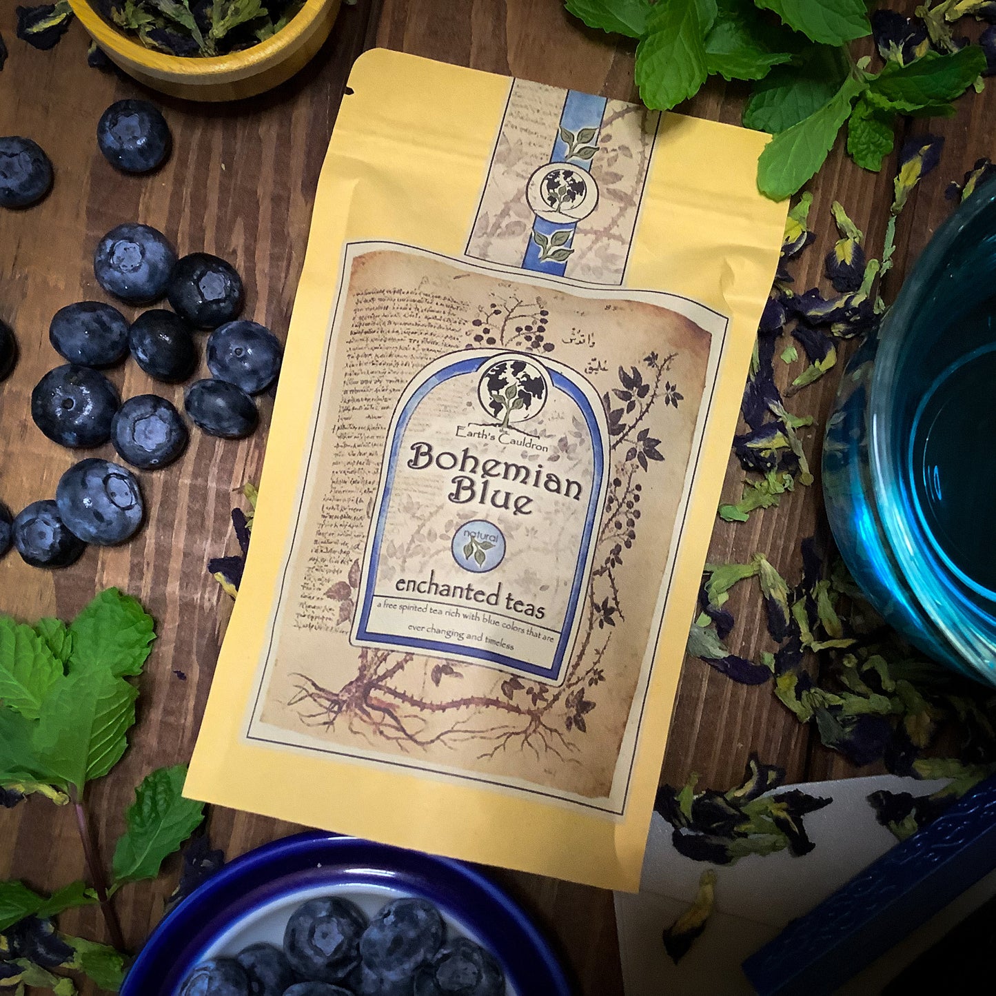 Bohemian Blue ~ Herbal Color Changing Tea