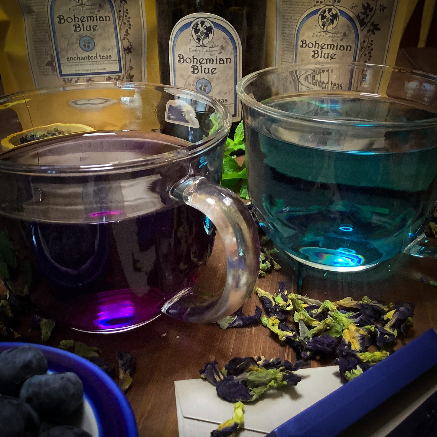 Bohemian Blue ~ Herbal Color Changing Tea