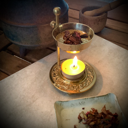 Brass Incense + Resin Burner ~ Herb Burner