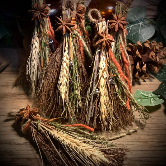 Kitchen Witch Scented Mini Altar Broom, Whisk, Workshop Broom