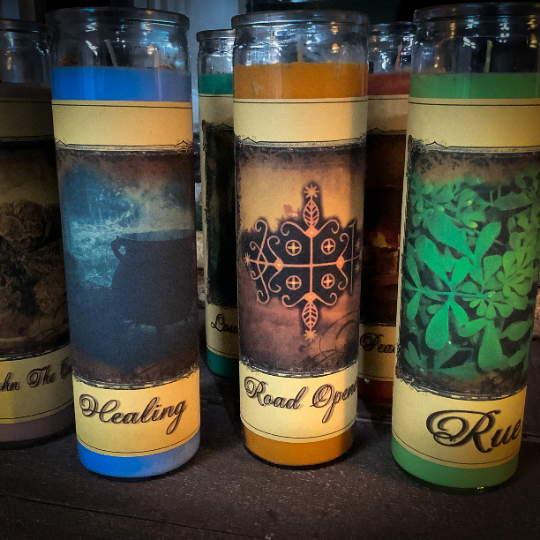 Rue ~ 7 Day Soy Purpose Scented Jar Candle, Vigil & Prayer Candle
