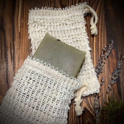 Ramie Soap Saver ~ Natural Fiber. Pouch, Handcrafted