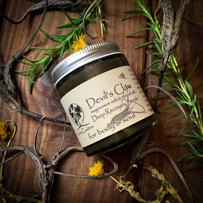 Devils Claw Magnesium Salt & Glacial Silt Deep Recovery Scrub For Body and Soul