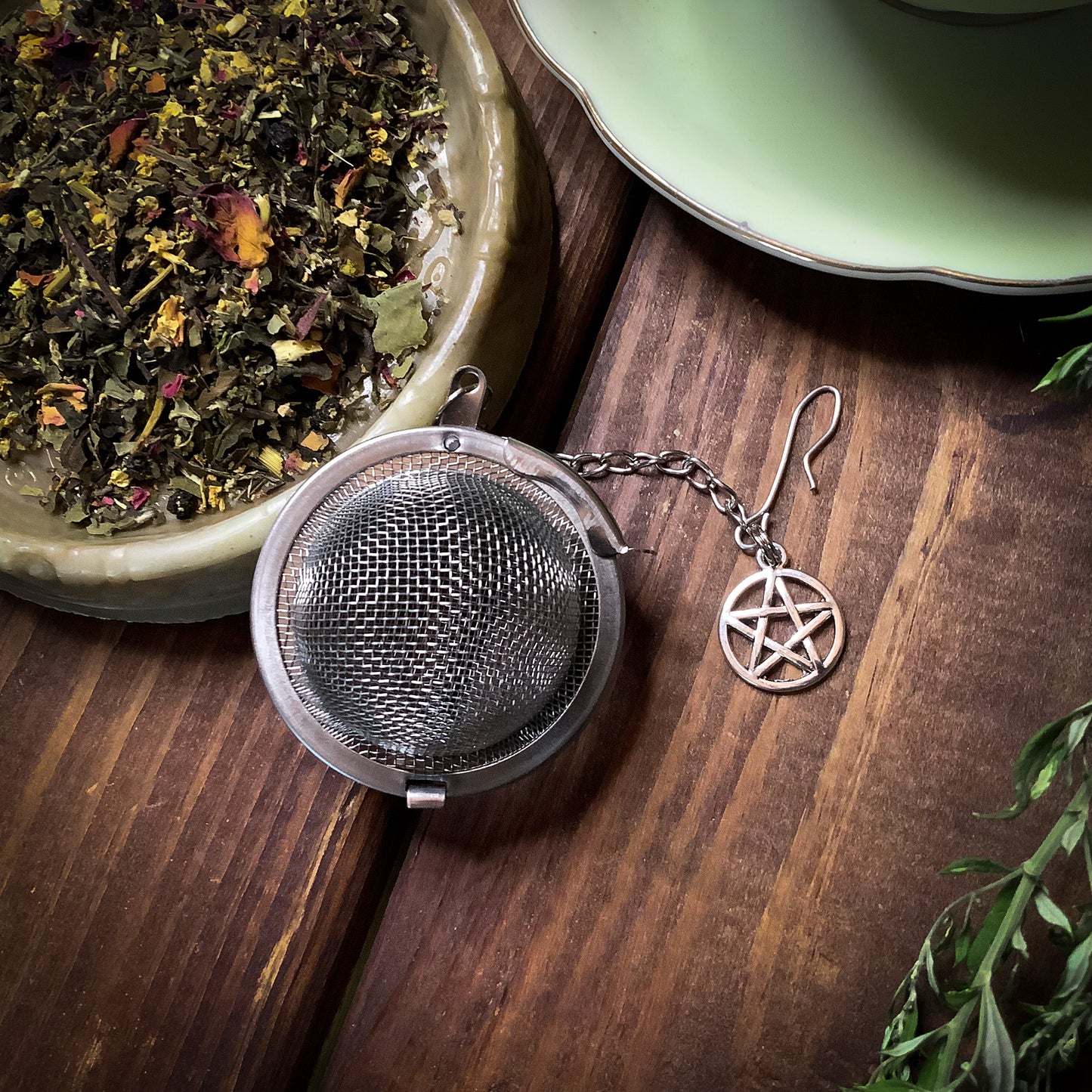 Cauldron Pentagram Tea Strainer