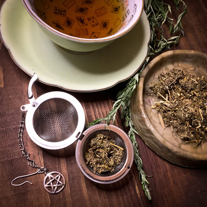 Cauldron Pentagram Tea Strainer