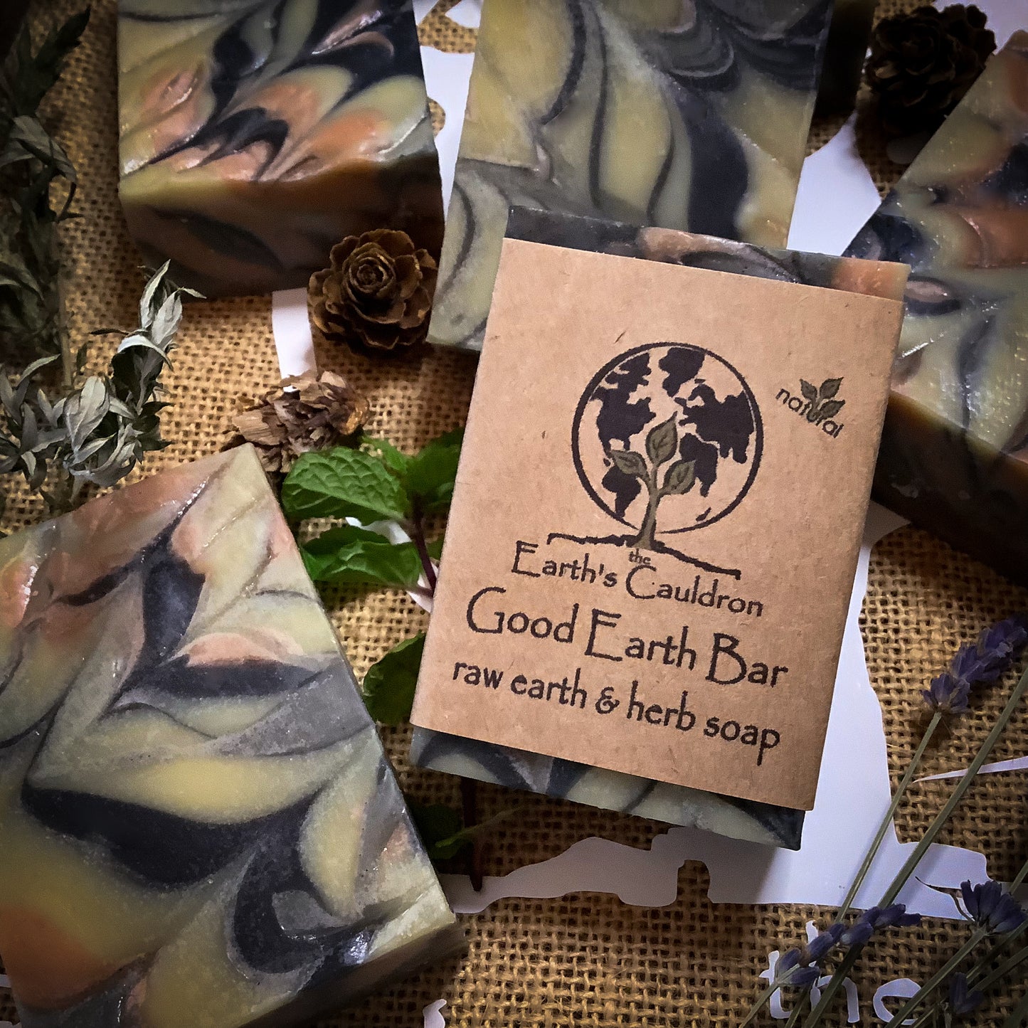 Good Earth Bar ~ Raw Earth & Herb Soap