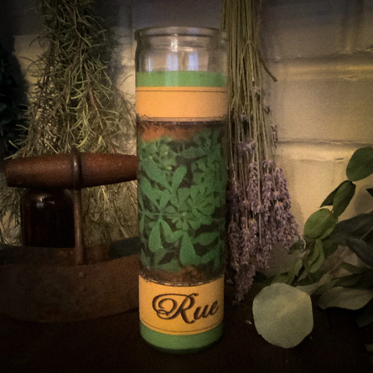 Rue ~ 7 Day Soy Purpose Scented Jar Candle, Vigil & Prayer Candle