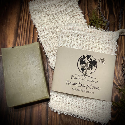 Ramie Soap Saver ~ Natural Fiber. Pouch, Handcrafted