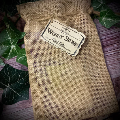 Worry Stone Gift Set ~ Fluorite ~  Palm Stone