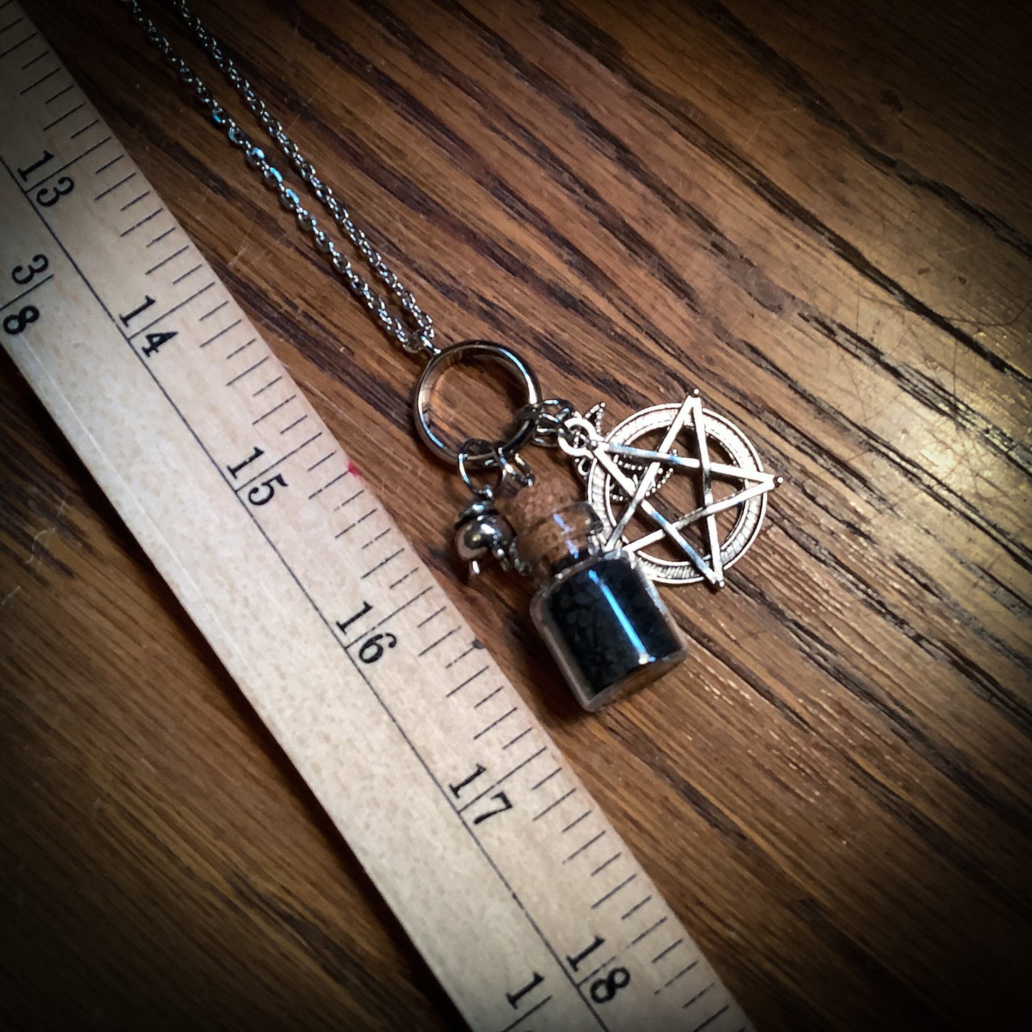 Witches Charm Spell Bottle Charm Necklace