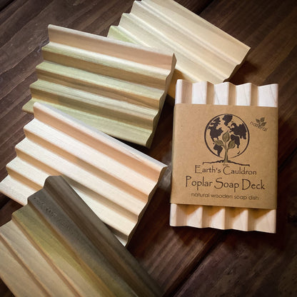 Poplar Wood Soap Deck ~ Natural Wood Soap Dish, Rectangle